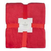 Плед мягкий флисовый Super Soft Comfort Travel, 125*170 см, красный