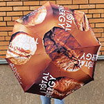 Зонт по индивидуальному дизайну с логотипом Total Energy, кофе