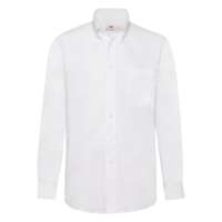Рубашка "Long Sleeve Oxford Shirt", белый_S, 70% х/б, 30% п/э, 130 г/м2