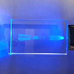 Стеклянная флешка с подсветкой логотипа GLAVKOSMOS