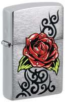 Зажигалка ZIPPO с покрытием Brushed Chrome, латунь/сталь, серебристая, 38x13x57 мм