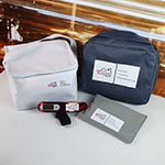 Набор для путешествий с логотипом Polska: несессеры, надувная подушка в чехле и весы для багажа