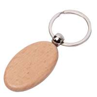 Брелок TIMBER OVAL; 5, 2 x 3, 2 см; дерево