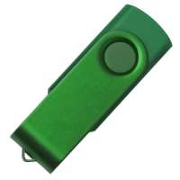 USB flash-карта DOT (16Гб), зеленый, 5, 8х2х1, 1см, пластик, металл