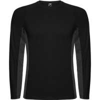 Спортивная футболка SHANGHAI L/S мужская, ЧЕРНЫЙ/ТЕМНЫЙ ГРАФИТ 2XL