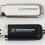 Кожаные флешки с логотипом ЦЕНТРОФИНАНС