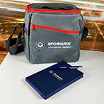 Набор с логотипом Профилог: сумка, ежедневник и ручка