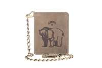 Бумажник KLONDIKE «Wayne Bear», натуральная кожа в коричневом цвете, 10, 5 х 12, 5 см