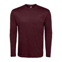 Футболка мужская с длинным рукавом MONARCH, бордовый, 5XL, 100% хлопок, 150 г/м2