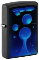 Зажигалка ZIPPO Lava Lamp с покрытием Black Light, латунь/сталь, черная, матовая 38x13x57 мм