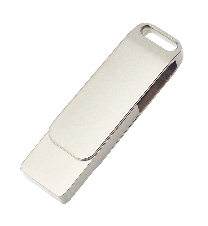 Флеш накопитель Bergamo, USB 2. 0 16GB, металл, серебро