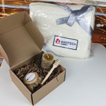 Плед и набор с мёдом с логотипом Anotech