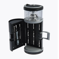 Набор инструментов Tools lantern cо встроенной лампой, 15 инструментов, черный, в пластиковом футляре