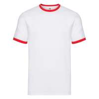 Футболка "Ringer T", белый с красным_L, 100% х/б, 160 г/м2