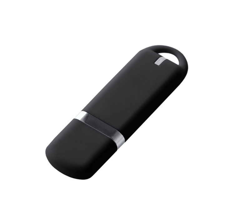 Флеш накопитель USB 2. 0 Memo 16GB, пластик Софт Тач, черный/черный