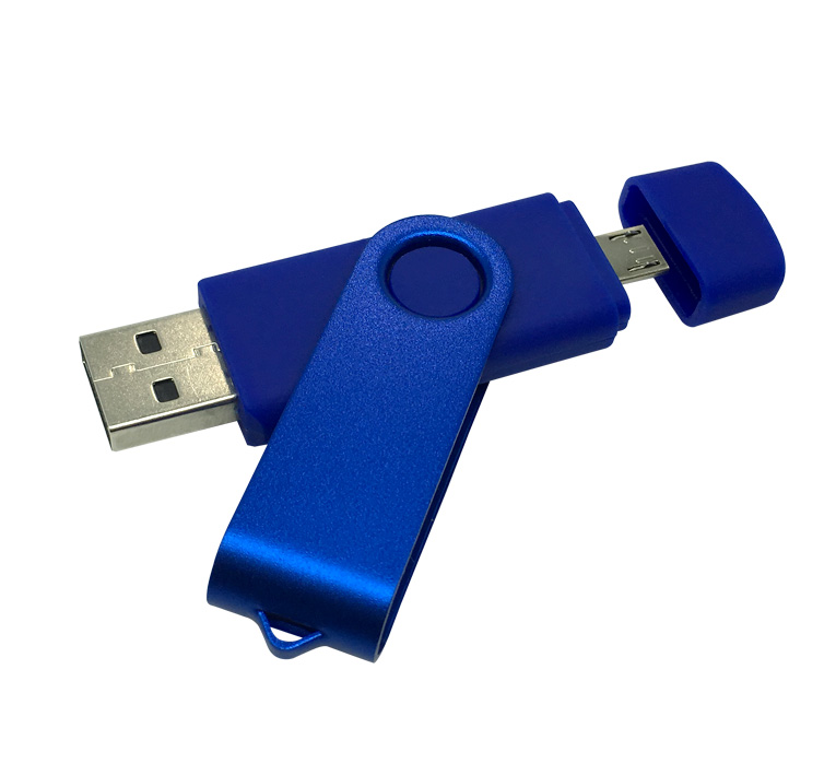 Флеш накопитель USB 2. 0 Twister Smart 8GB, пластик Софт Тач/металл, синий/синий
